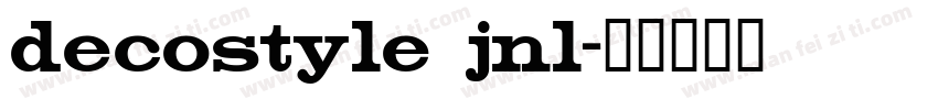 decostyle jnl字体转换